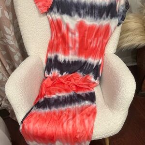 Red and Black Tie-Dye Dress ♥️🖤